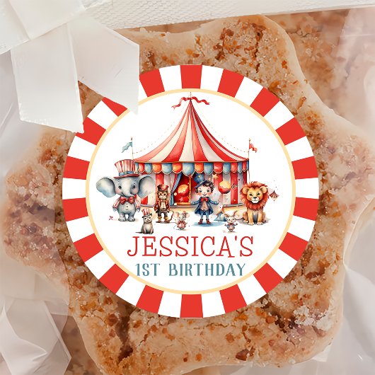 サーカスカーニバルショー&アニマルバースデーパーティー ラウンドシール