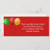 サーカスカーニバルチケットカスタム招待状 招待状 (裏面)