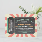 サーカスカーニバルチケットベビーシャワー招待状 招待状 (スタンド正面)