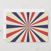 サーカスカーニバルチケットレッドブルーベビーシャワー招待状 招待状 (裏面)