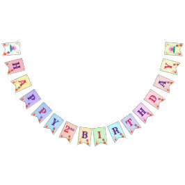 サーカスカーニバルテーマカラフルバースデーパーティー バンティングフラッグ