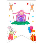 サーカスカーニバルテーマカラフルバースデーパーティー バンティングフラッグ (第1の旗)