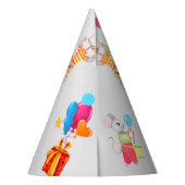 サーカスカーニバルテーマカラフルバースデーパーティー パーティーハット (裏面)