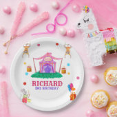 サーカスカーニバルテーマカラフルバースデーパーティー ペーパープレート (パーティー)