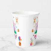 サーカスカーニバルテーマカラフルバースデーパーティー 紙コップ (右)