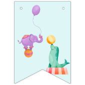 サーカスカーニバルテーマキッズバースデーパーティー バンティングフラッグ (第1の旗)