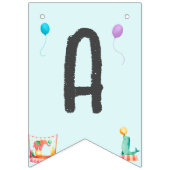 サーカスカーニバルテーマキッズバースデーパーティー バンティングフラッグ (第3の旗)