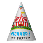サーカスカーニバルテーマ誕生日パーティー パーティーハット (正面)
