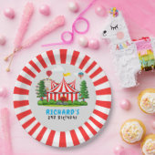 サーカスカーニバルテーマ誕生日パーティー ペーパープレート (パーティー)