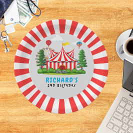 サーカスカーニバルテーマ誕生日パーティー ペーパープレート