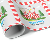 サーカスカーニバルテーマ誕生日パーティー ラッピングペーパー (ロールコーナー)