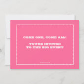 サーカスカーニバルバースデーパーティーチケット招待状 招待状 (裏面)