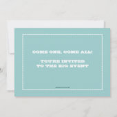 サーカスカーニバルパーティーチケット入場招待状 招待状 (裏面)