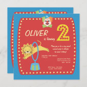 サーカスカーニバルピエロ第2の誕生日パーティー 招待状 (正面/裏面)