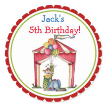 サーカスカーニバルピエロ誕生日パーティー好意ステッカー