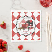 サーカスカーニバルフェスティバルテーマビッグトップ誕生日 スタンダードランチョンナプキン (インサイチュ)