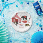 サーカスカーニバルフェスティバルテーマビッグトップ誕生日 ペーパープレート (パーティー)