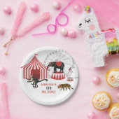 サーカスカーニバルフェスティバルテーマビッグトップ誕生日 ペーパープレート (パーティー)