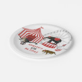 サーカスカーニバルフェスティバルテーマビッグトップ誕生日 ペーパープレート (アングル)