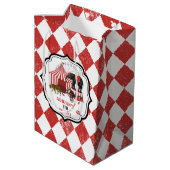 サーカスカーニバルフェスティバルテーマビッグトップ誕生日 ミディアムペーパーバッグ (裏面アングル)