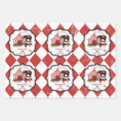 サーカスカーニバルフェスティバルテーマビッグトップ誕生日 ラッピングペーパーシート (正面)