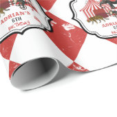 サーカスカーニバルフェスティバルテーマビッグトップ誕生日 ラッピングペーパー (ロールコーナー)