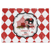 サーカスカーニバルフェスティバルテーマビッグトップ誕生日 ラージペーパーバッグ (正面)