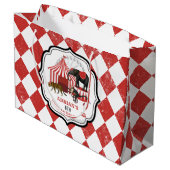 サーカスカーニバルフェスティバルテーマビッグトップ誕生日 ラージペーパーバッグ (裏面アングル)