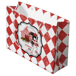 サーカスカーニバルフェスティバルテーマビッグトップ誕生日 ラージペーパーバッグ