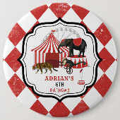 サーカスカーニバルフェスティバルテーマビッグトップ誕生日 缶バッジ (正面)