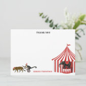 サーカスカーニバルフェスティバル動物ビッグトップキッズ サンキューカード (スタンド正面)