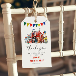 サーカスカーニバルフェスティバル誕生日キッドサンキュー ギフトタグ