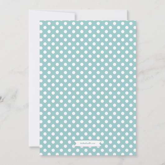 サーカスカーニバルブルーグリーンベビーシャワー招待状 招待状 (裏面)