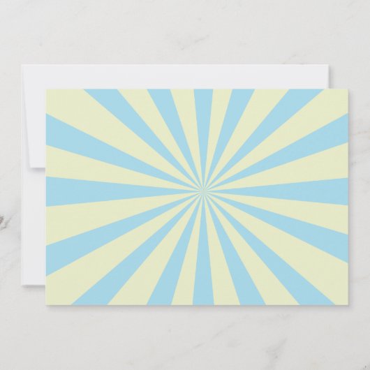 サーカスカーニバルブルーボーイベビーシャワー招待状 招待状 (裏面)