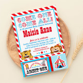 サーカスカーニバルベビーシャワーパーティの招待状 招待状