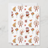 サーカスカーニバルベビーシャワー招待状 招待状 (裏面)