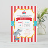 サーカスカーニバルベビーシャワー招待状 招待状 (スタンド正面)