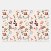 サーカスカーニバルラッピング紙フラットシートセット3 ラッピングペーパーシート (正面2)