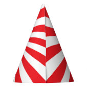 サーカスカーニバルレッドとティール(緑がかった色)誕生日ハット パーティーハット (裏面)