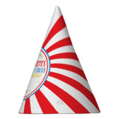 サーカスカーニバルレッド&ブルー誕生日ハット パーティーハット (右)