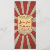 サーカスカーニバルヴィンテージウェディングプログラム プログラム (正面)