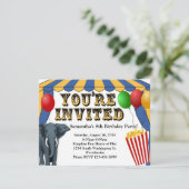 サーカスカーニバル応援カスタム招待状 招待状 (スタンド正面)