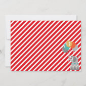 サーカスカーニバル誕生会招待招待状 招待状 (裏面)