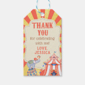 サーカスカーニバル誕生日ありがとう ギフトタグ (正面)