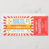 サーカスカーニバル誕生日の招待チケットボーイ 招待状 (正面)