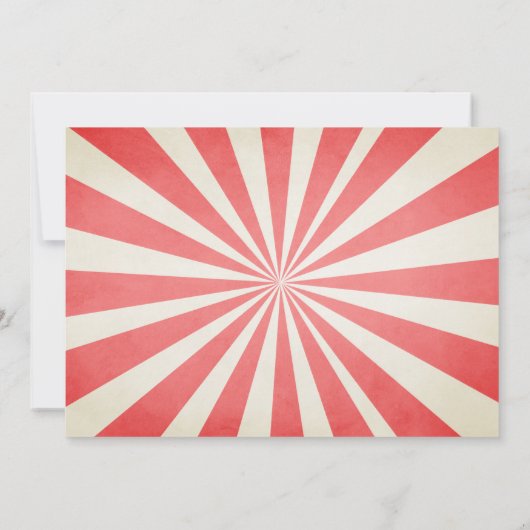 サーカスカーニバル誕生日の招待ビッグトップチョーク 招待状 (裏面)