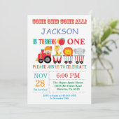 サーカスカーニバル誕生日パーティーの招待 招待状 (スタンド正面)