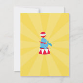 サーカスカーニバル誕生日パーティーの招待 招待状 (裏面)