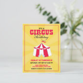 サーカスカーニバル誕生日パーティーの招待 招待状 (スタンド正面)
