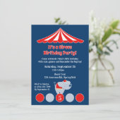 サーカスカーニバル誕生日パーティーの招待 招待状 (スタンド正面)